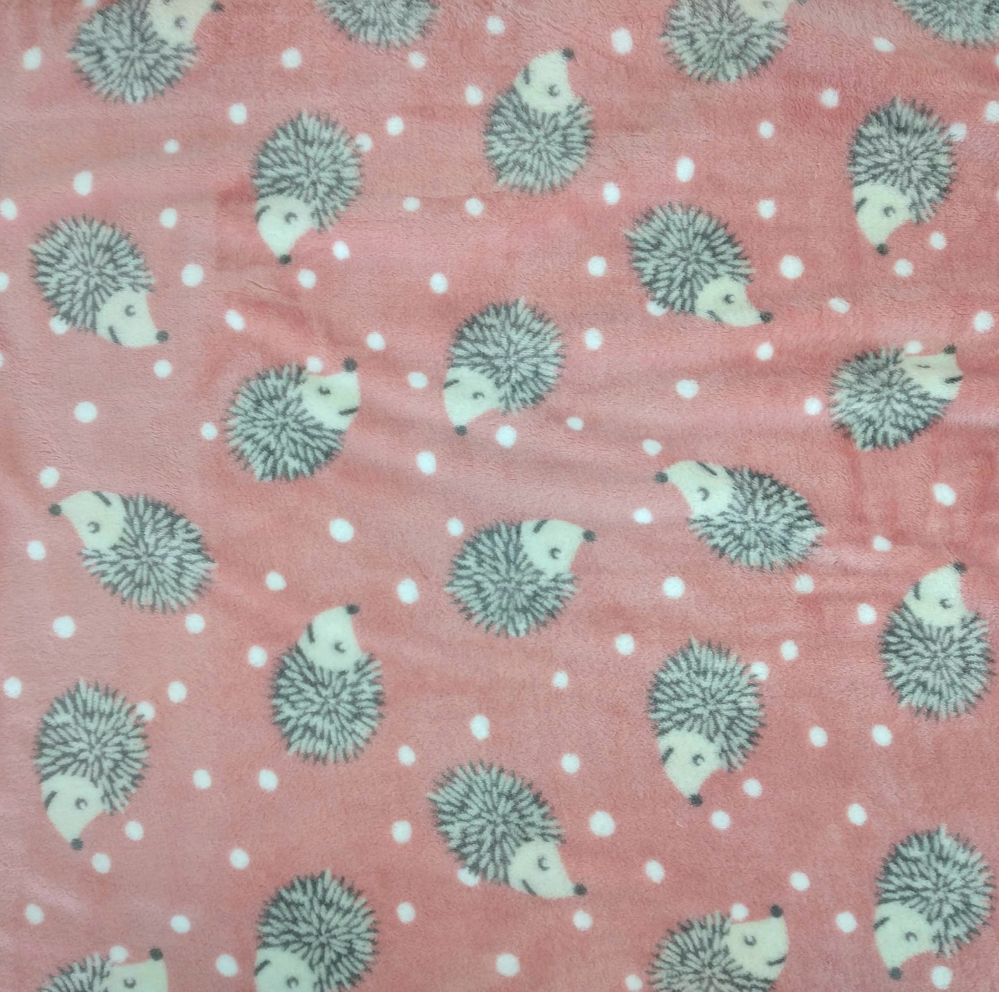 Whisper Hedgehog Rose Minky Printed Double Sided 3 Colour Ways