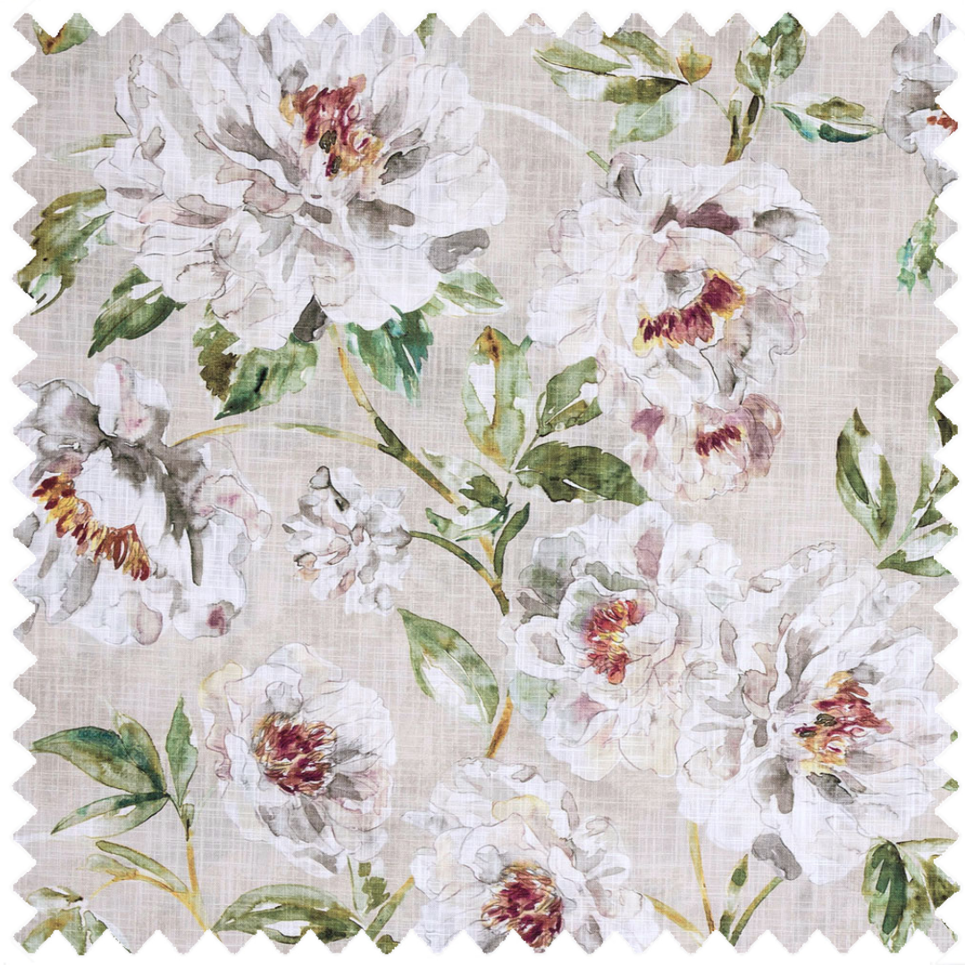 Elegance and femininity in a pearl pink palette with green foliage. A beautiful and fun throw pillow to freshen up your home or bedding decor for any season.