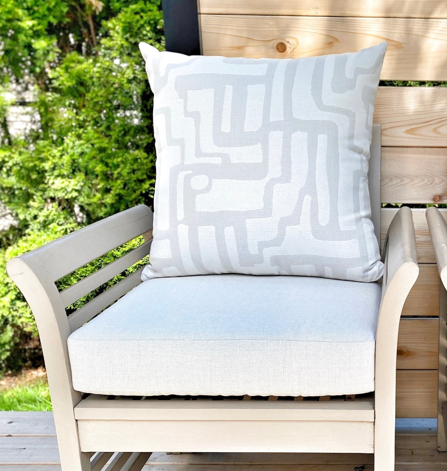 Sunbrella® Escher Pillow in Alabaster