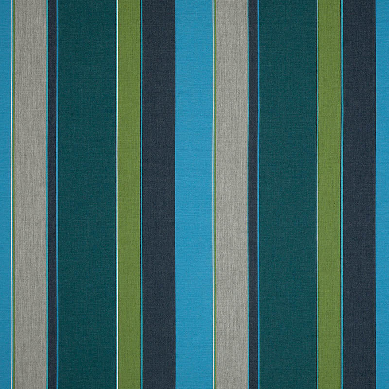 blue and green stripe outdoor sunbrella fabric