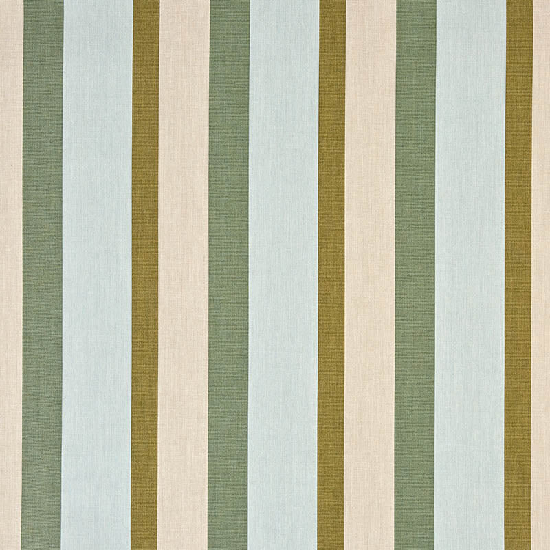green gold and baby blue stripe outdoor sunbrella fabric