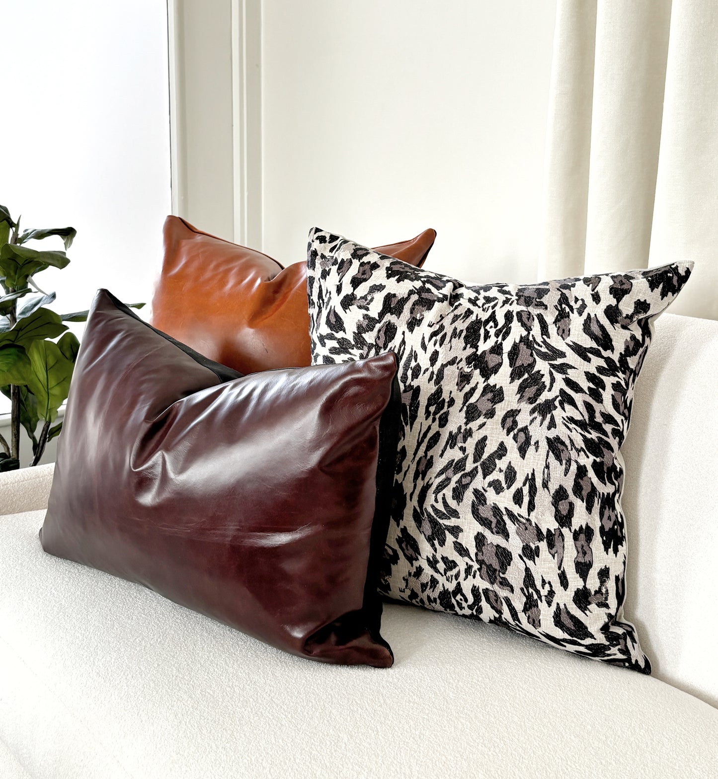 designer leopard pillow cover