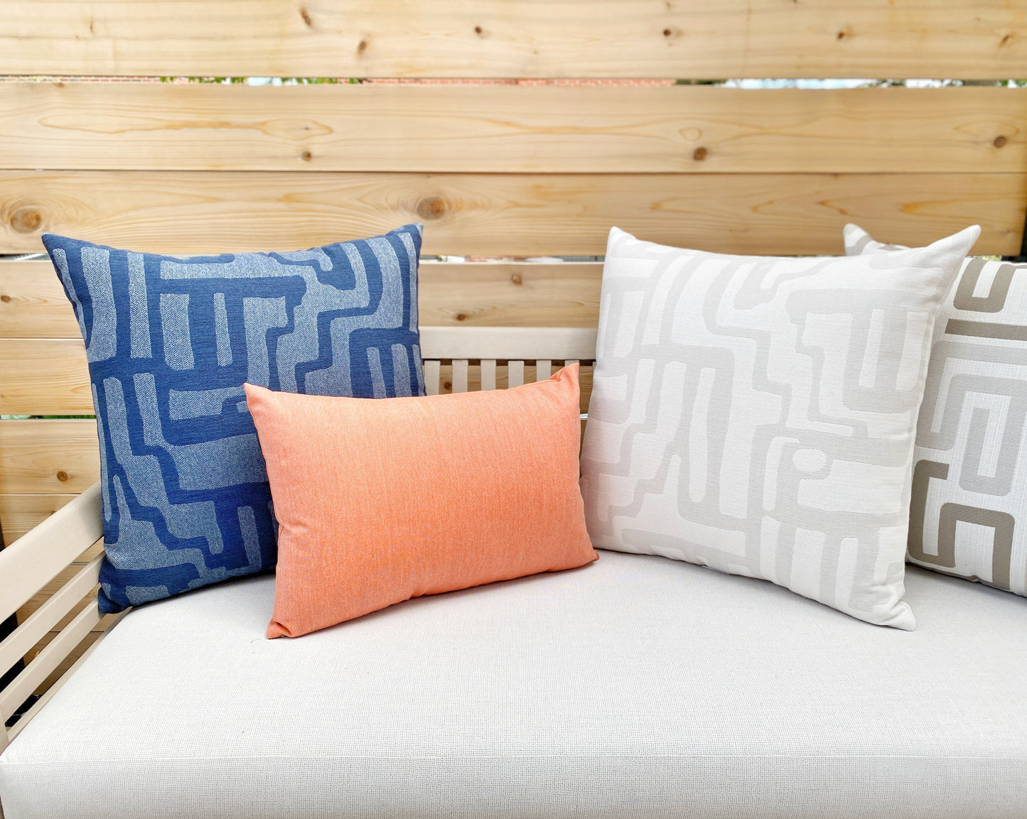 Sunbrella® Escher Pillow in Indigo