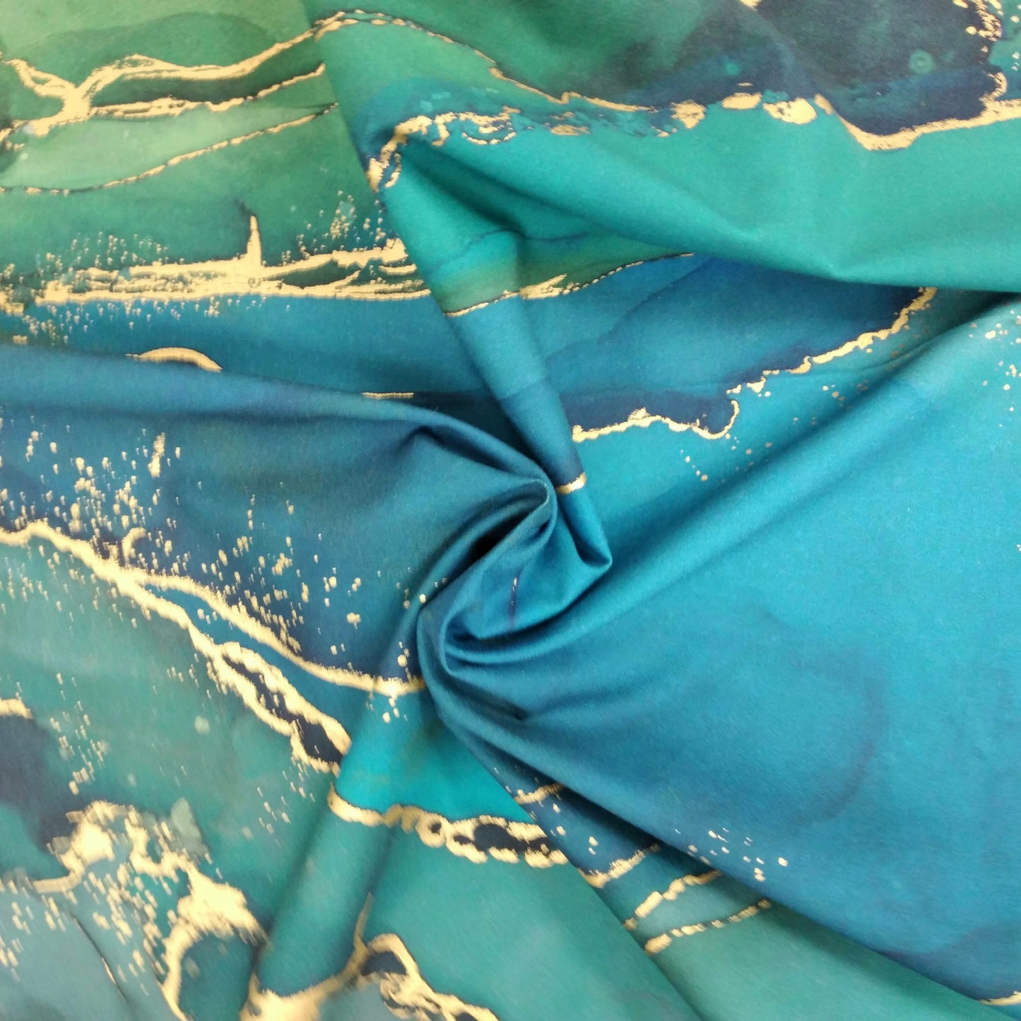 Midas Touch - Sample - NOT Full Panel from Northcott Fabrics Colour: DM26832-68; Teal/Green 30" wide (Copy)