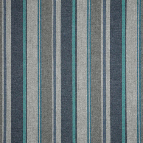 brown and blue stripe outdoor sunbrella fabric