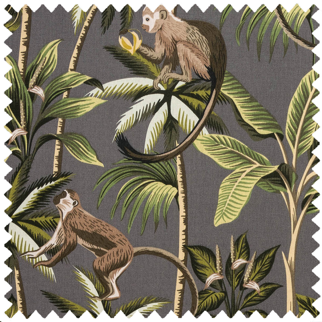 tropical jungle animal cotton canvas print