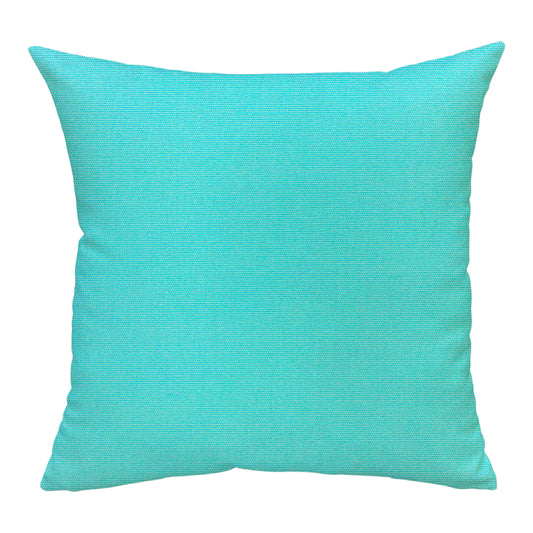 sunbrella pillow in turquois blue