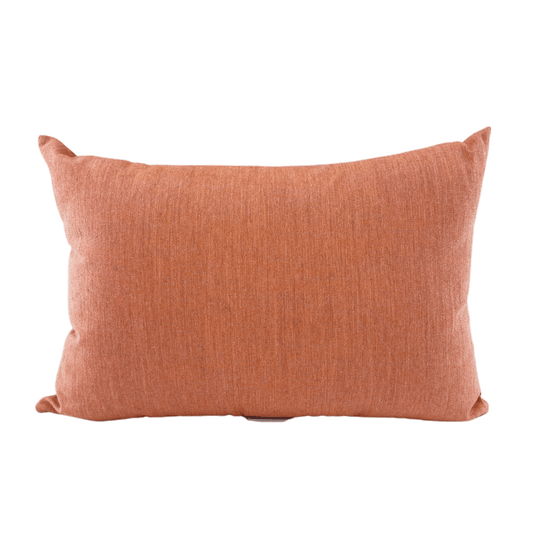 bright red orange outdoor pillow made with sunbrella fabric