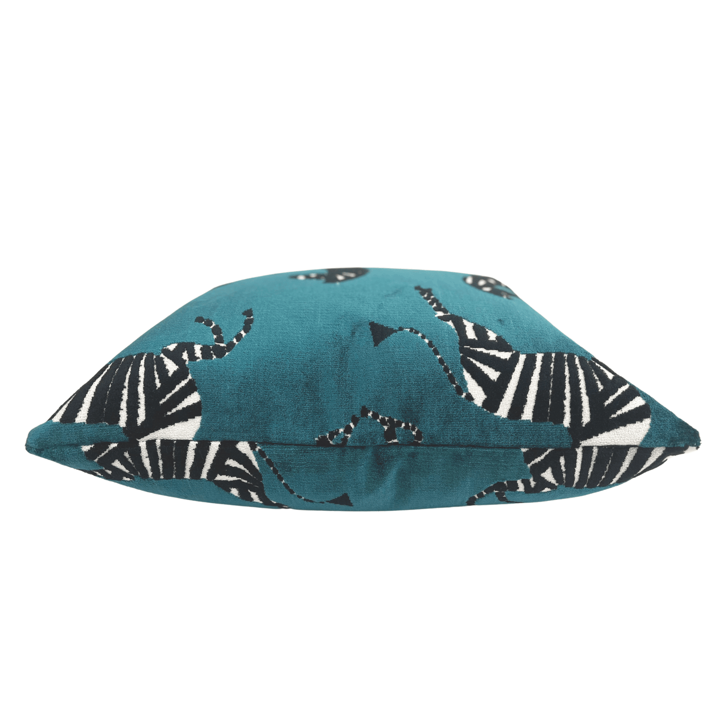 Dancing Zebra Pillow in Teal