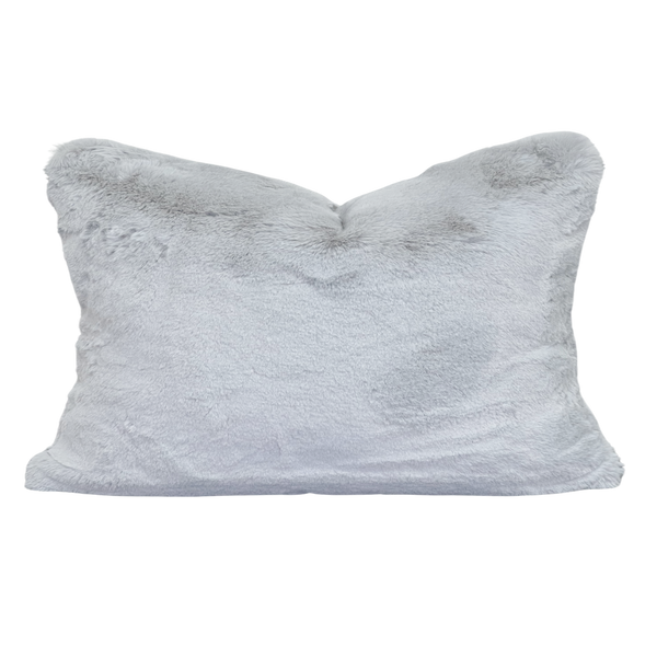 fur throw pillow in white, home decor