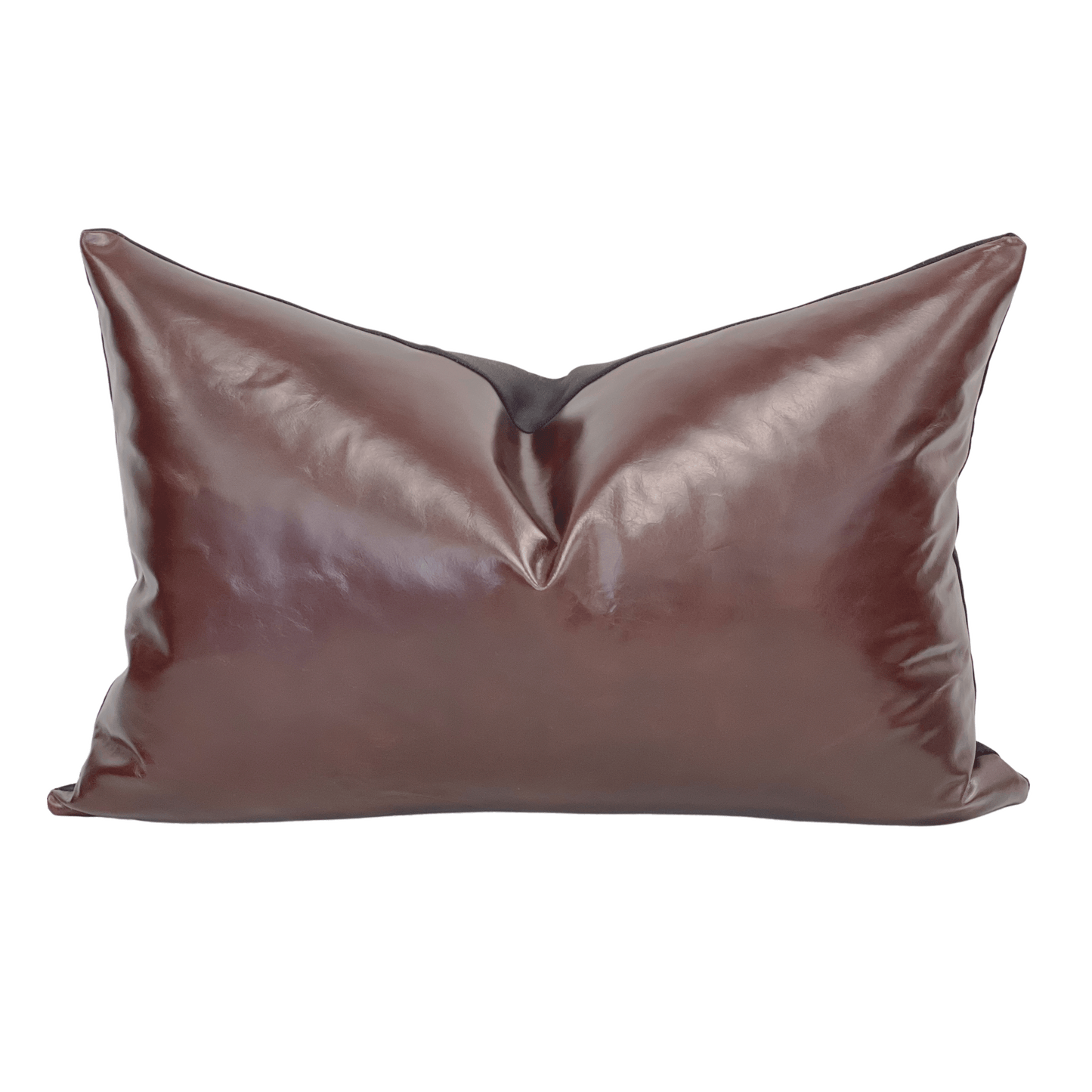 Tanner Leather Pillow in Brun