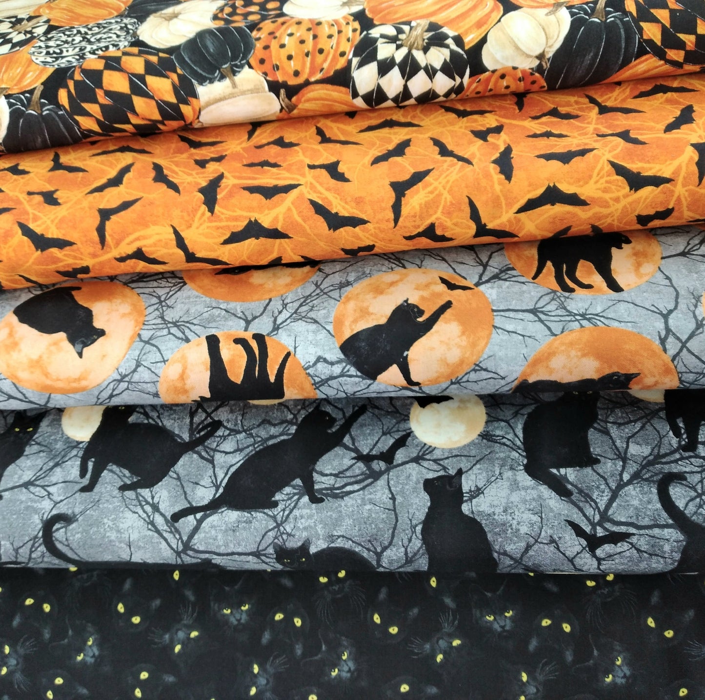 Black Cat Capers - Bats by Northcott 1/2yd Cuts