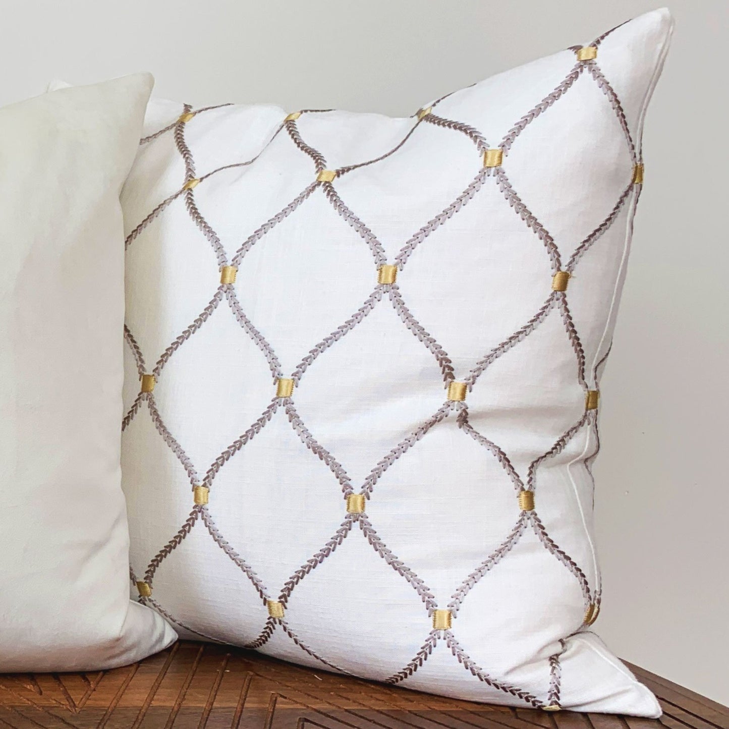 Veil Pillow Cover in Ash White