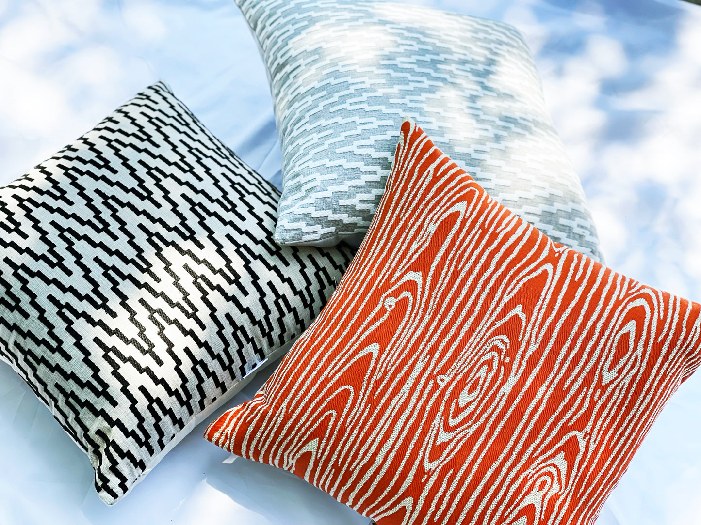 Sunbrella® Barn Wood Pillow Cover in Tomato