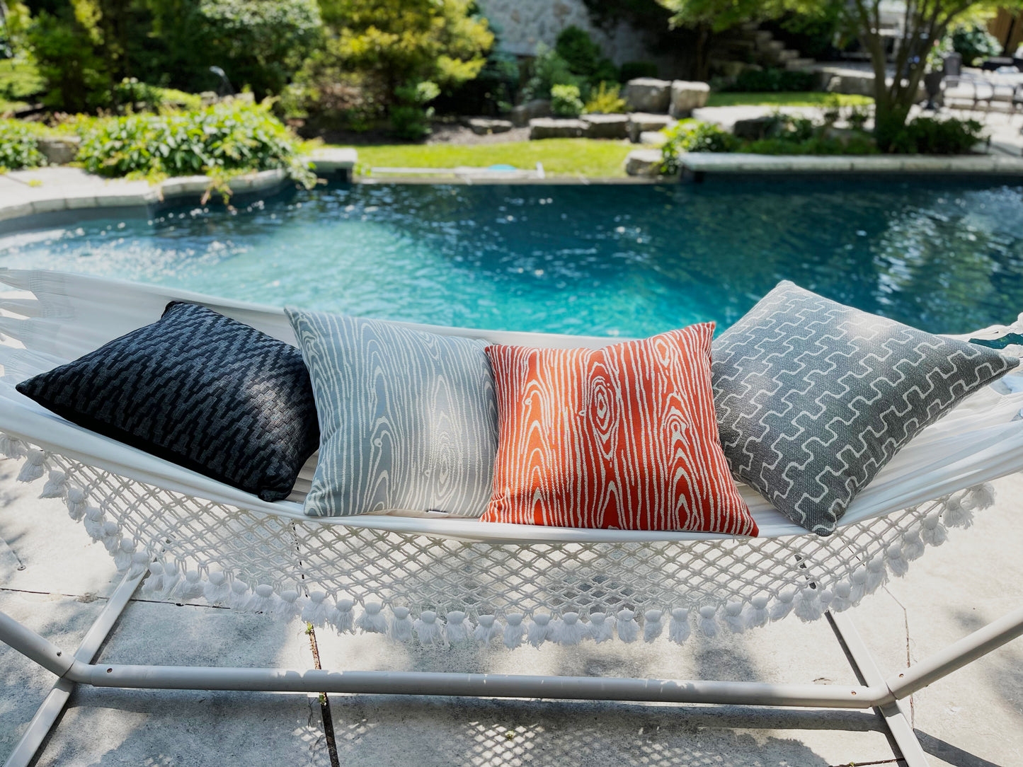 Sunbrella® Barn Wood Pillow Cover in Mineral