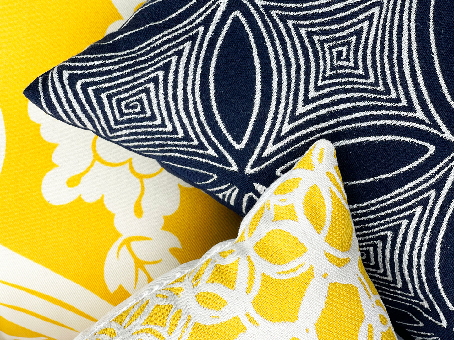 Sunbrella® Mandala Pillow in Navy 20"x 20"