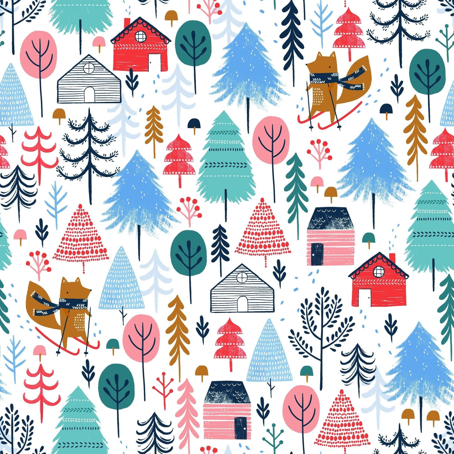 Snow Much Fun - White by Dashwood Studio 1/2yd Cuts