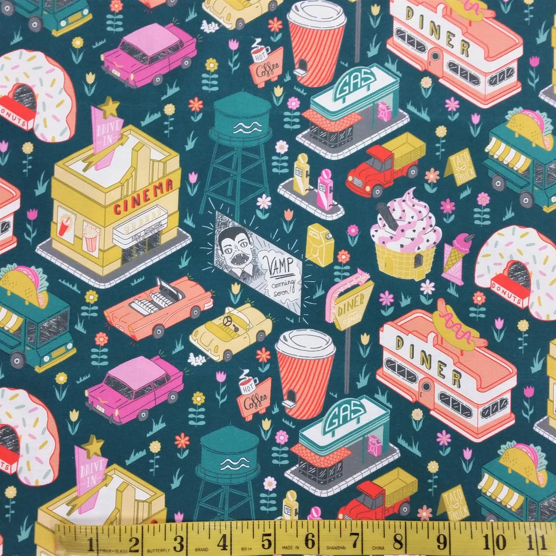 American Road Trip Multi by Figo Fabrics 1/2yd Cuts