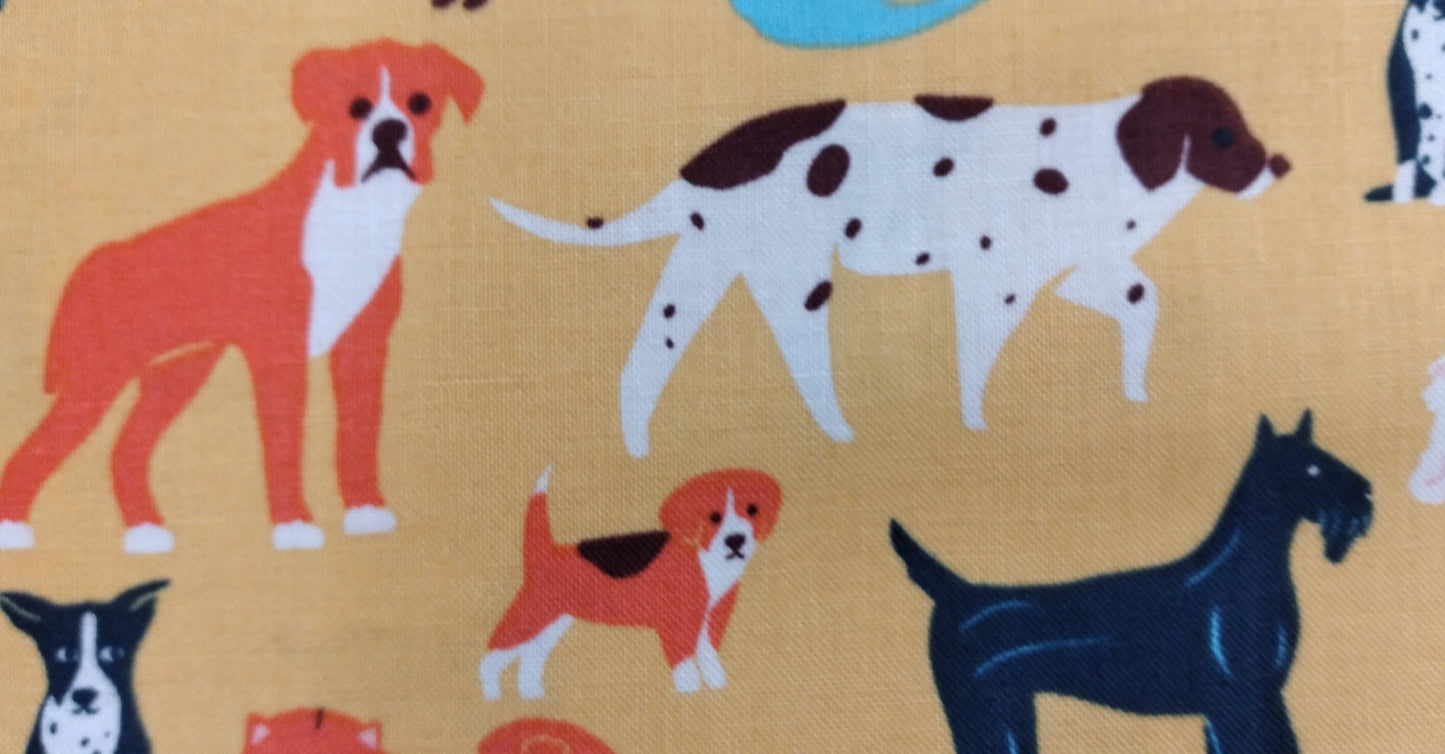 Simple Pleasure - Dogs Yellow Multi by 1/2yd Cuts