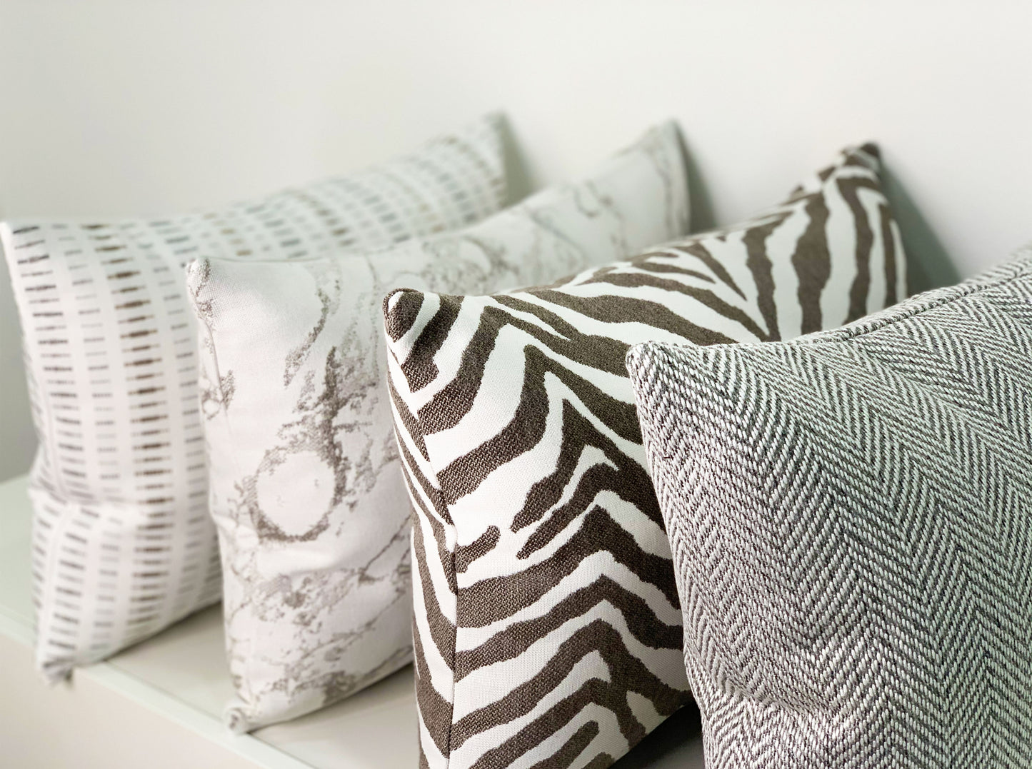 Sunbrella® Namibia Pillow Cover in Grey