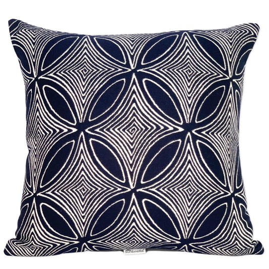 Sunbrella® Mandala Pillow in Navy 20"x 20"