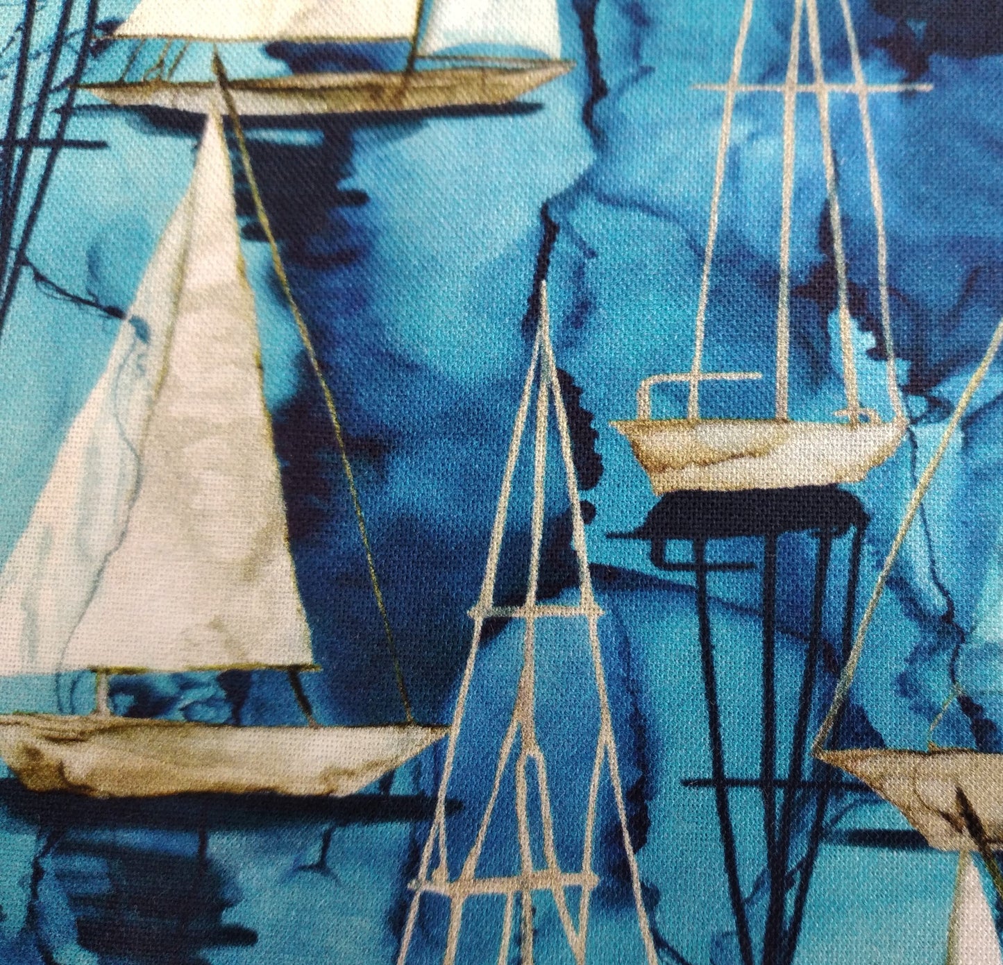 Sail Away - Indigo Multi Small Boats by Northcott 1/2yd Cuts