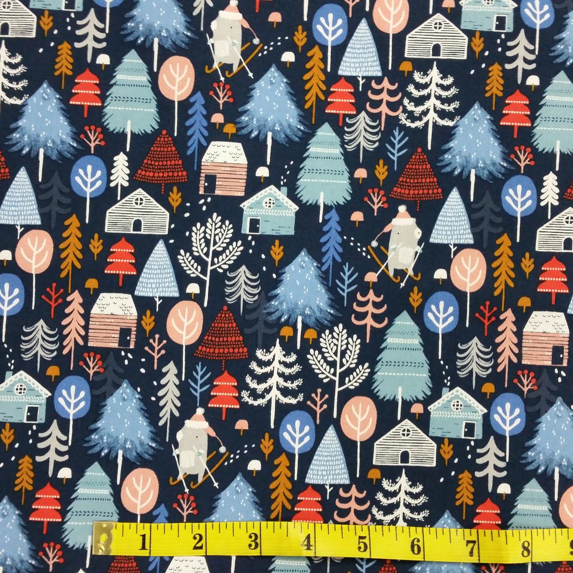 Snow Much Fun - Navy Blue by Dashwood Studio 1/2yd Cuts