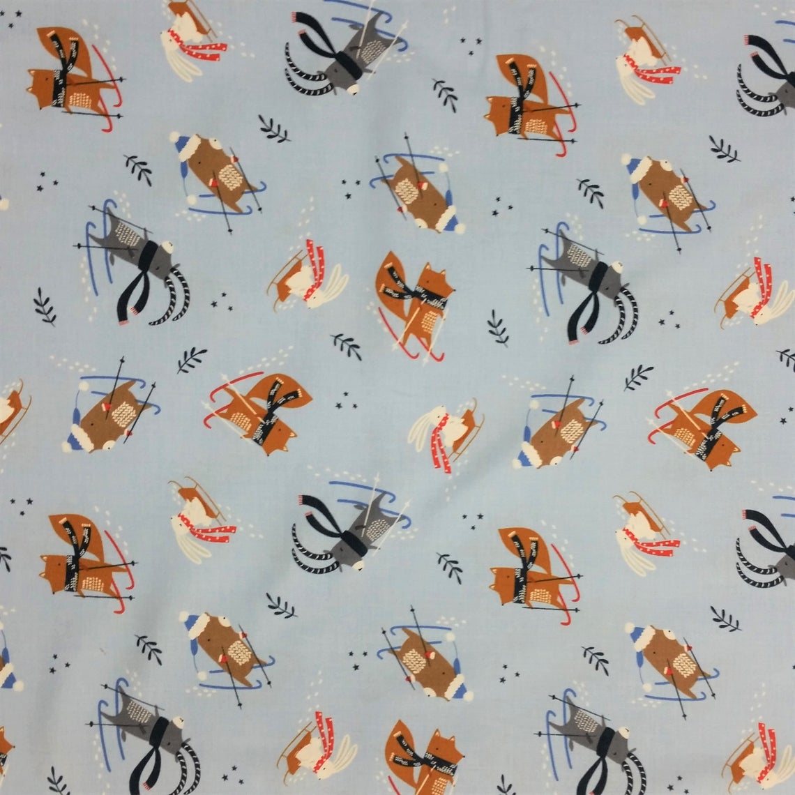 Light Blue Snow Much Fun by Dashwood Studio 1/2yd Cuts