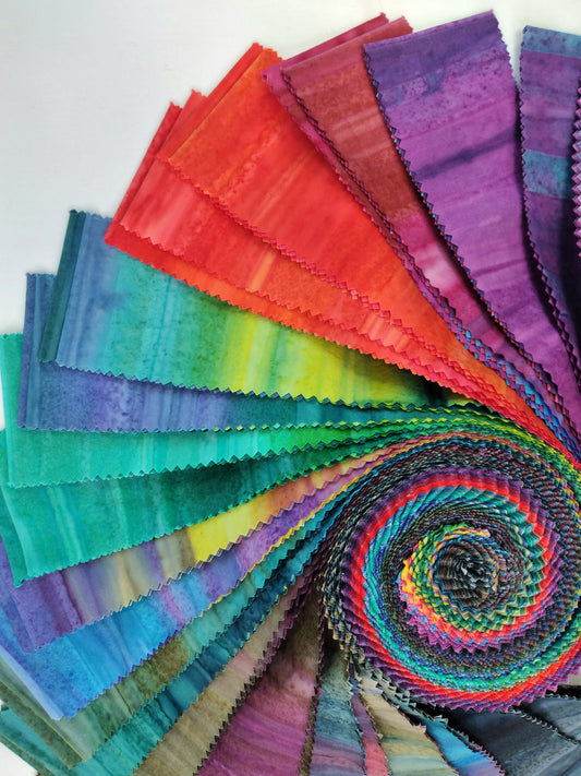 Hand Dye By Banyan Batiks Jelly Roll