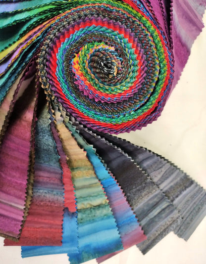 Hand Dye By Banyan Batiks Jelly Roll