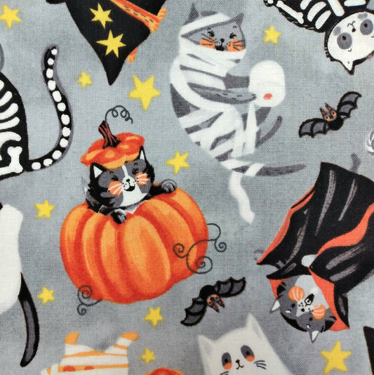 The Boo Crew Lt Gray Multi 1/2yd Cuts Coordinating Fabrics by Northcott Fabrics