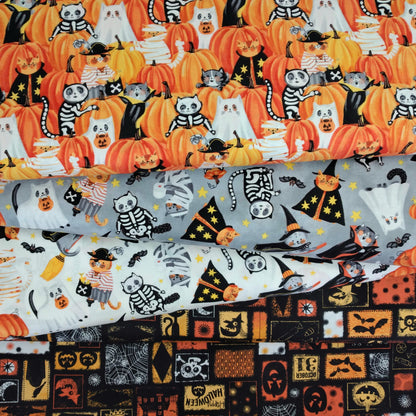 The Boo Crew 4 Pieces 1/2yd Cuts Coordinating Fabrics by Northcott Fabrics