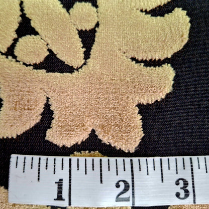 Balfour Onyx Cut Velvet Upholstery Fabric