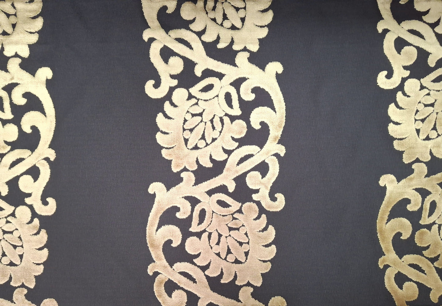 Balfour Onyx Cut Velvet Upholstery Fabric