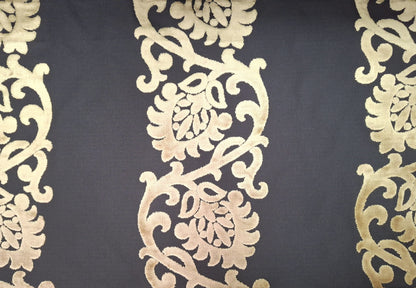 Balfour Onyx Cut Velvet Upholstery Fabric