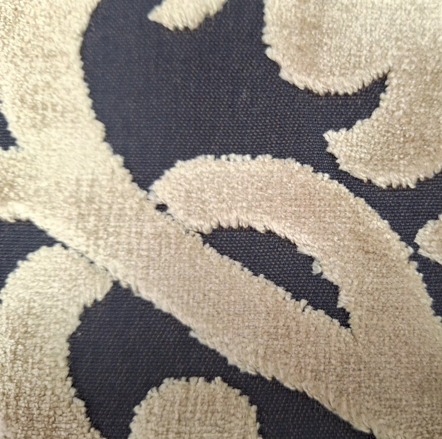 Balfour Onyx Cut Velvet Upholstery Fabric