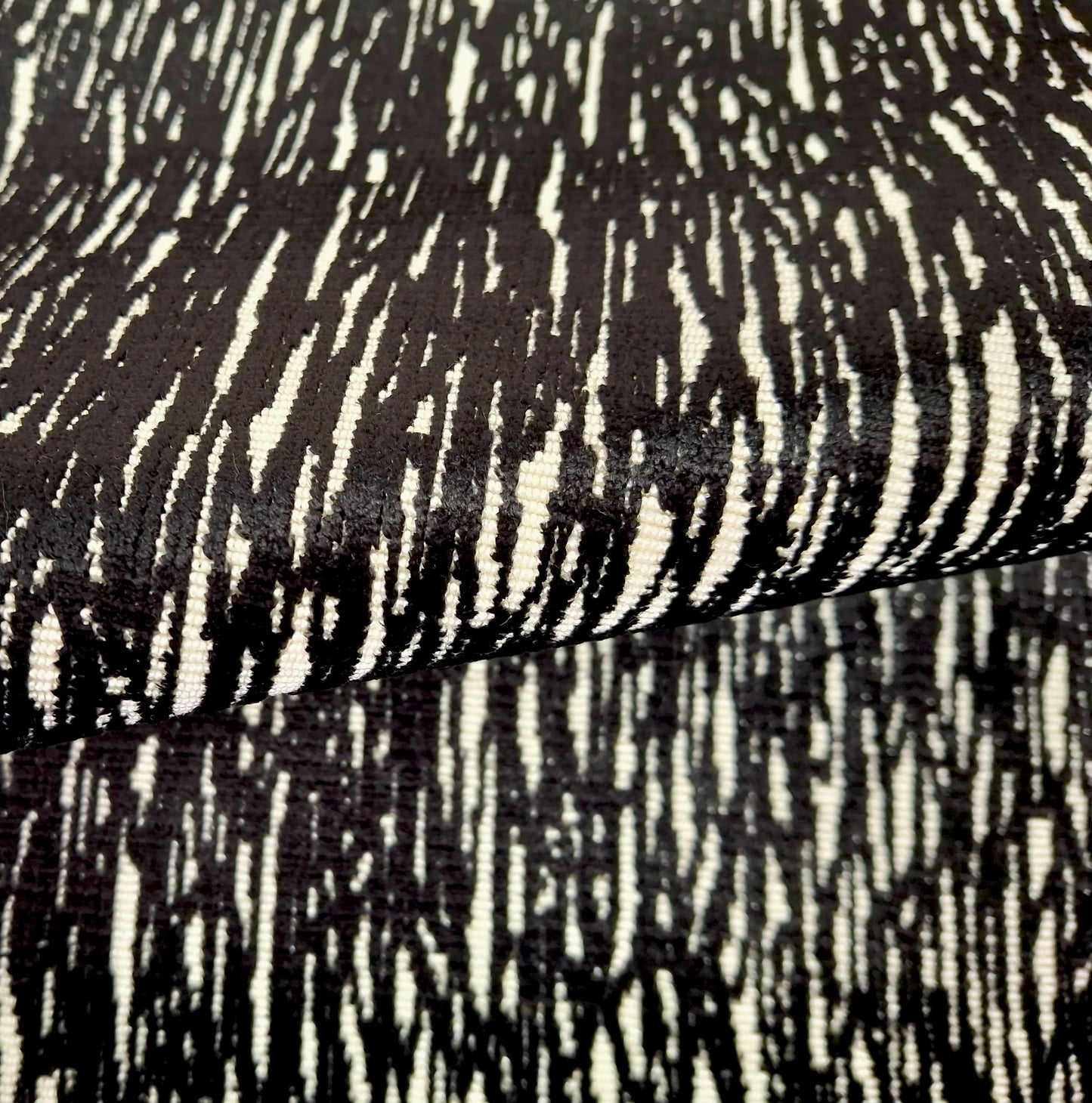 Twigs Onyx Cut Velvet Upholstery Fabric