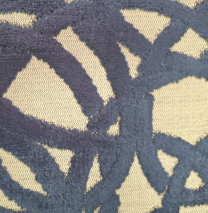 Mandala Midnight Cut Velvet Upholstery Fabric