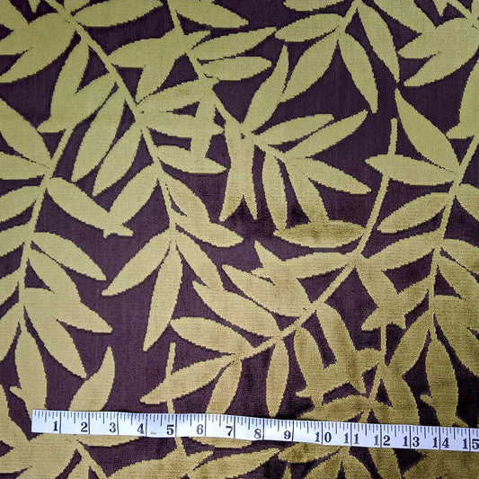 Spring Leaf, Green Tea Cut Velvet Upholstery Fabric