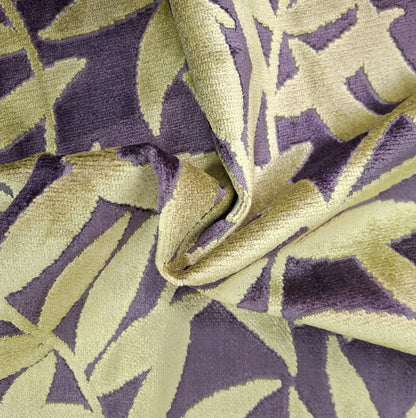 Spring Leaf, Green Tea Cut Velvet Upholstery Fabric