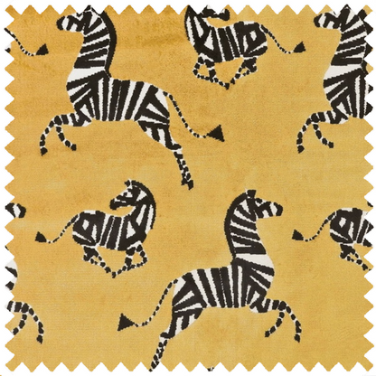 Dancing zebra luxury velvet for upholstery, pillows and drapery. Quick Ship fabric online in an instant