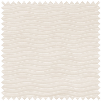 mini pleated velvet wave pattern upholstery fabric in soft ecru white