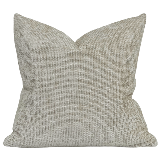 light taupe chenille toss pillow