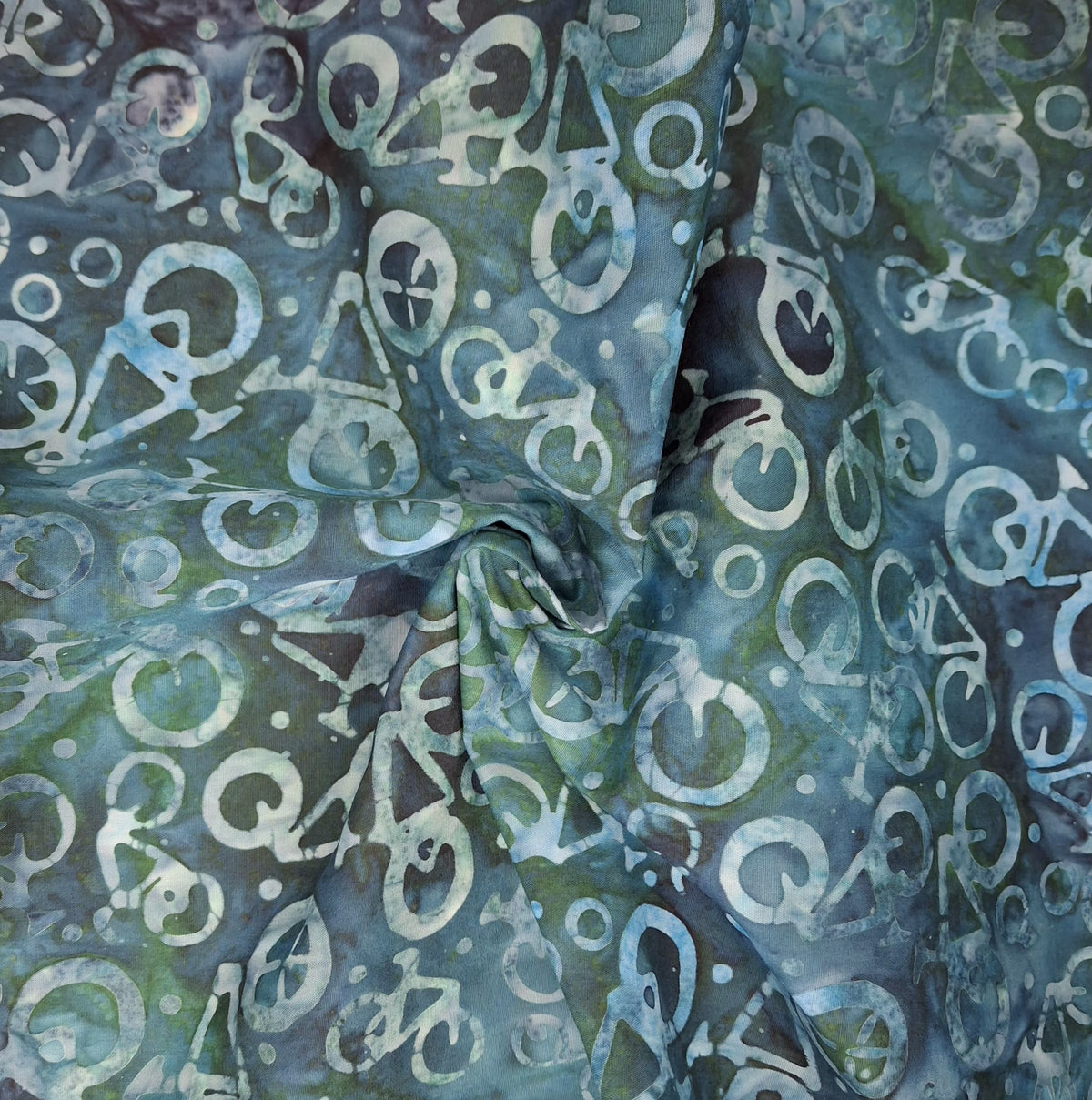 Ride On 4, Allover Toss Dark Teal 100% Cotton for Banyan Batiks 1/2yd Cuts