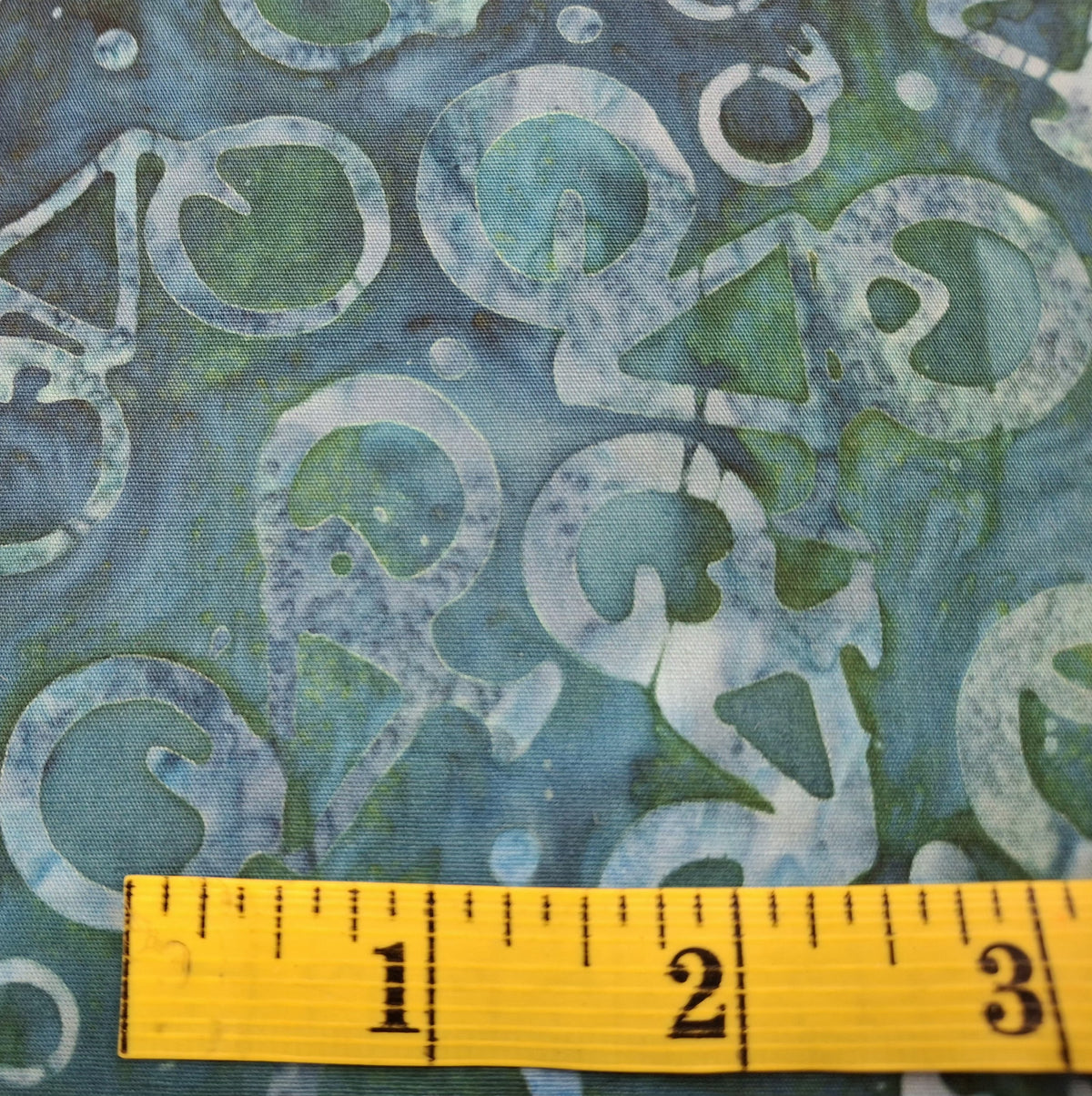 Ride On 4, Allover Toss Dark Teal 100% Cotton for Banyan Batiks 1/2yd Cuts