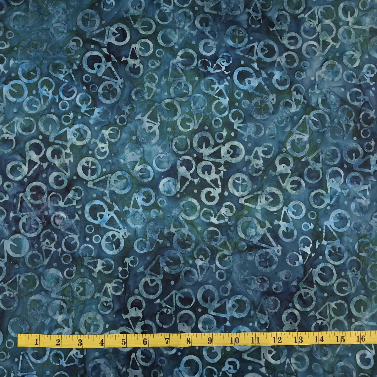 Ride On 4, Allover Toss Dark Teal 100% Cotton for Banyan Batiks 1/2yd Cuts