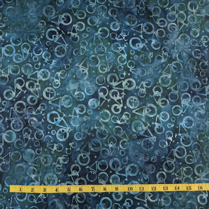Ride On 4, Allover Toss Dark Teal 100% Cotton for Banyan Batiks 1/2yd Cuts