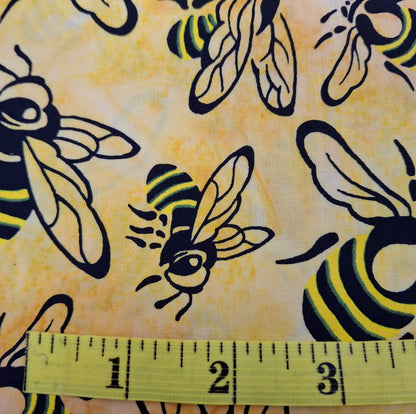 Buzzy Bee, Bees Marigold 100% Cotton for Banyan Batiks 1/2yd Cuts