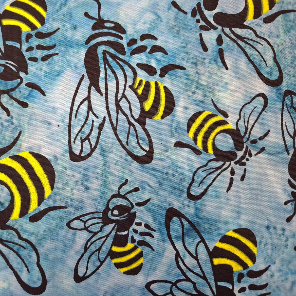 Buzzy Bee, Bees Turquoise 100% Cotton for Banyan Batiks 1/2yd Cuts