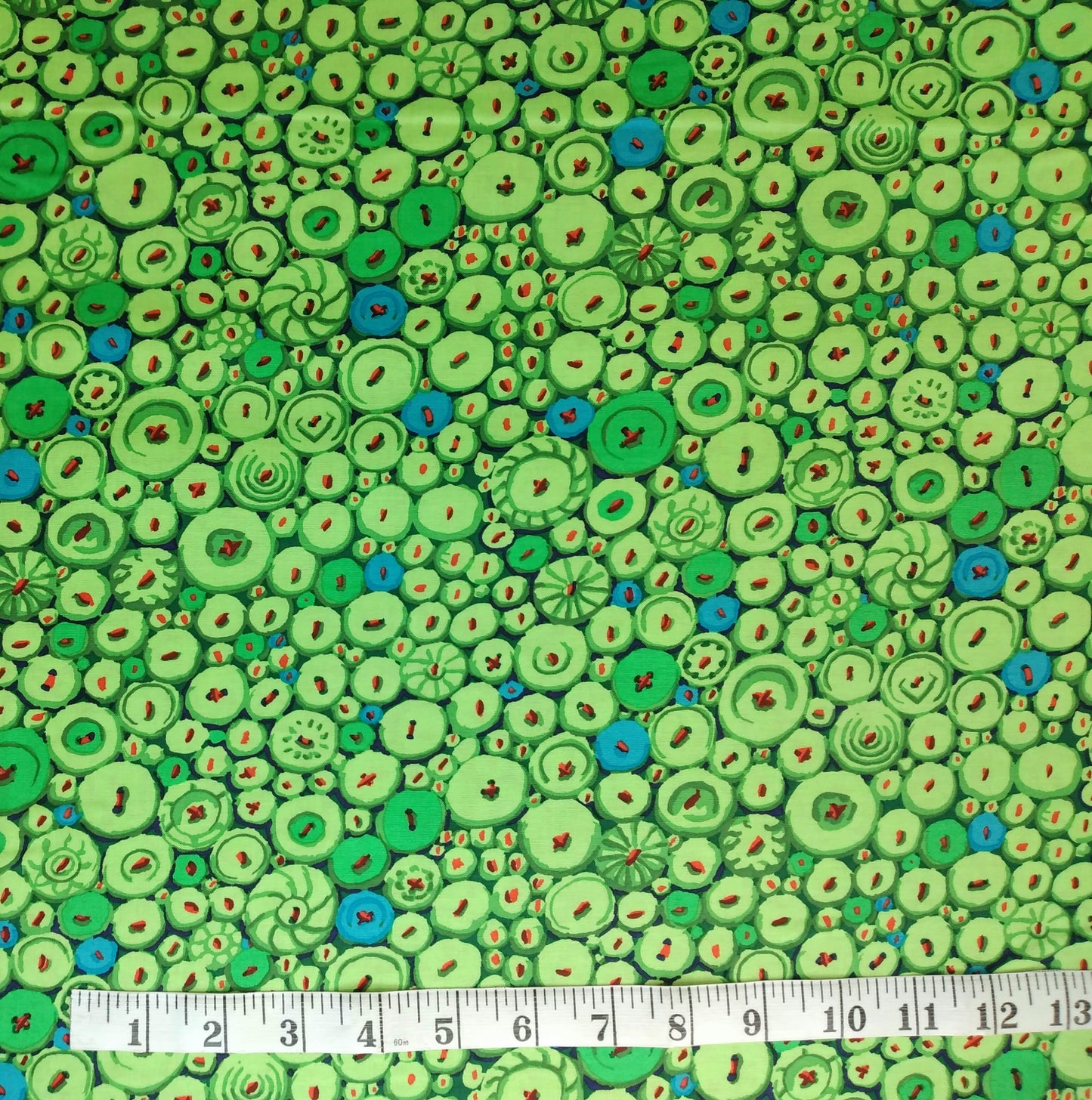 "Kaffe Fassett Collective - Button Mosaic" For Free Spirit COLOUR: Green